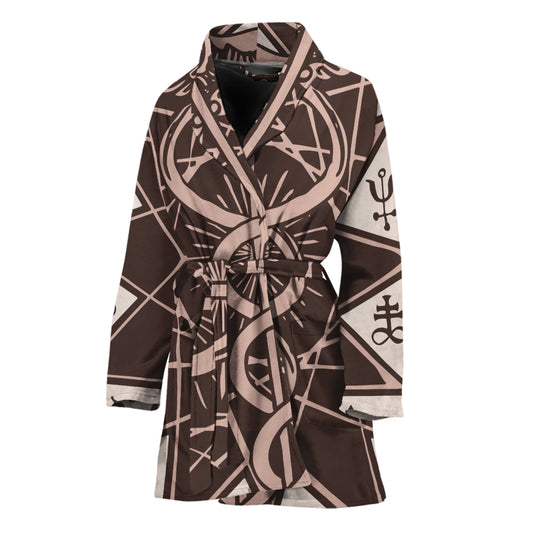 Caduceus Symbol Print Women's Bathrobe
