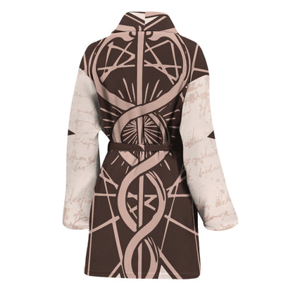 Caduceus Symbol Print Women's Bathrobe