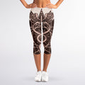 Caduceus Symbol Print Women's Capri Leggings