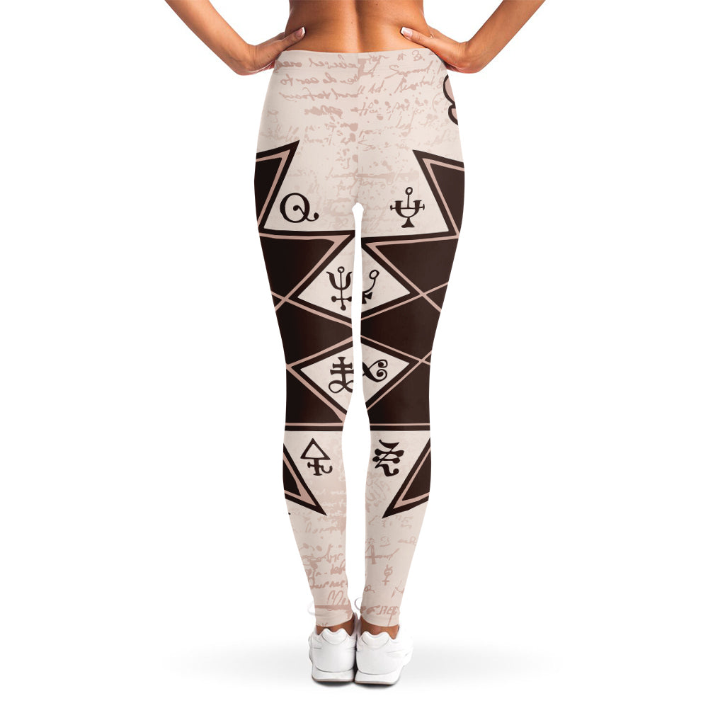 Caduceus Symbol Print Women's Leggings