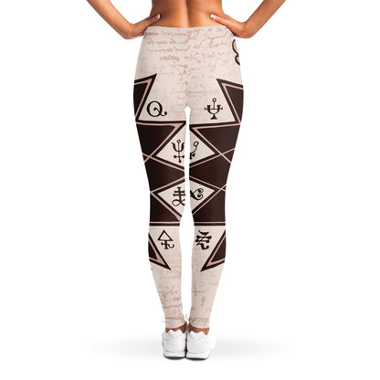 Caduceus Symbol Print Women's Leggings
