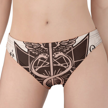 Caduceus Symbol Print Women's Panties
