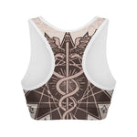 Caduceus Symbol Print Women's Sports Bra