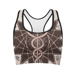 Caduceus Symbol Print Women's Sports Bra
