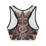 Caduceus Symbol Print Women's Sports Bra