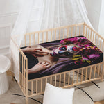 Calavera Girl Day of The Dead Print Baby Crib Sheet