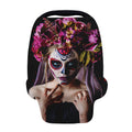 Calavera Girl Day of The Dead Print Baby Seat Cover