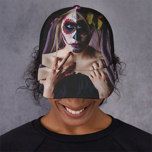 Calavera Girl Day of The Dead Print Baseball Cap