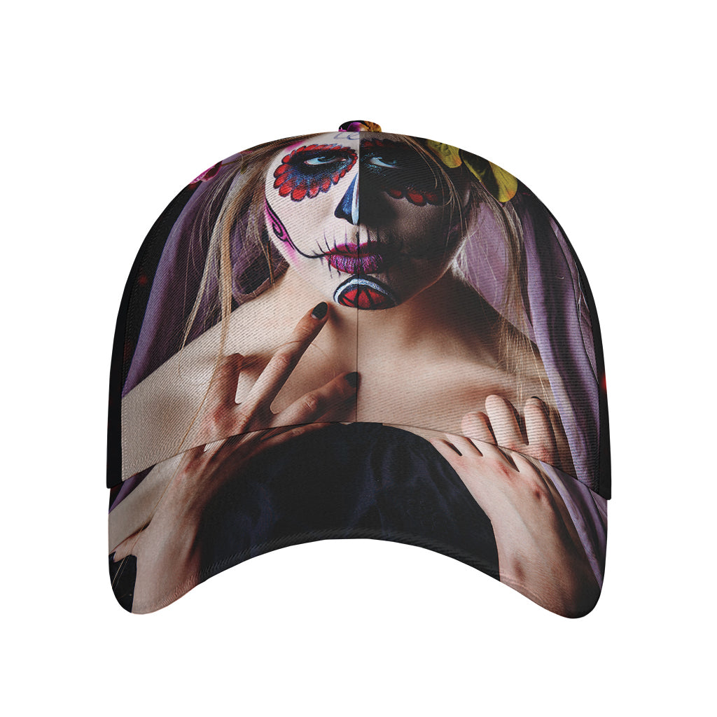 Calavera Girl Day of The Dead Print Baseball Cap