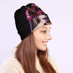 Calavera Girl Day of The Dead Print Beanie