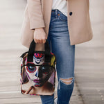 Calavera Girl Day of The Dead Print Bible Tote Bag