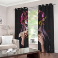 Calavera Girl Day of The Dead Print Dimout Grommet Curtains