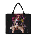 Calavera Girl Day of The Dead Print Canvas Tote Bag