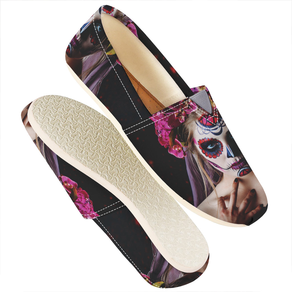 Calavera Girl Day of The Dead Print Casual Shoes