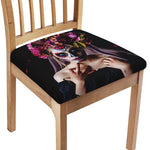 Calavera Girl Day of The Dead Print Chair Cushion Cover