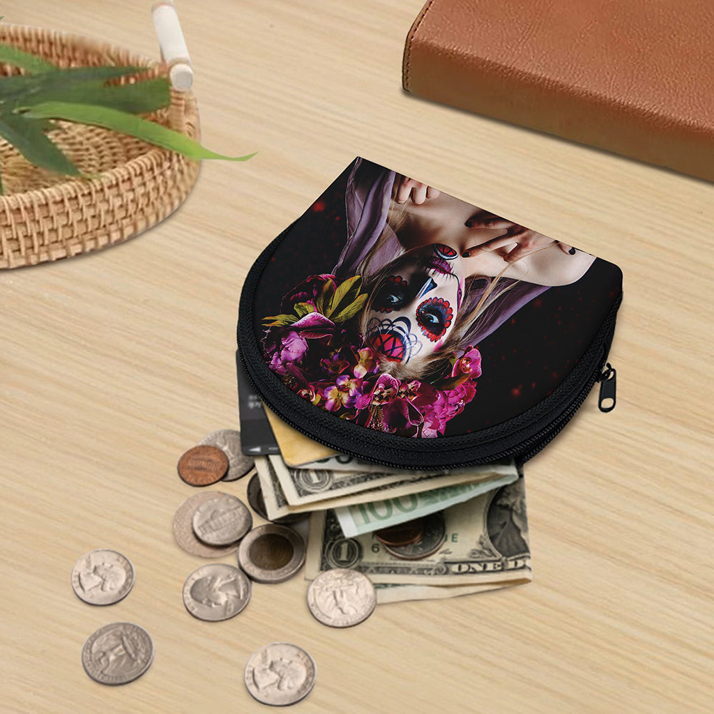 Calavera Girl Day of The Dead Print Coin Purse