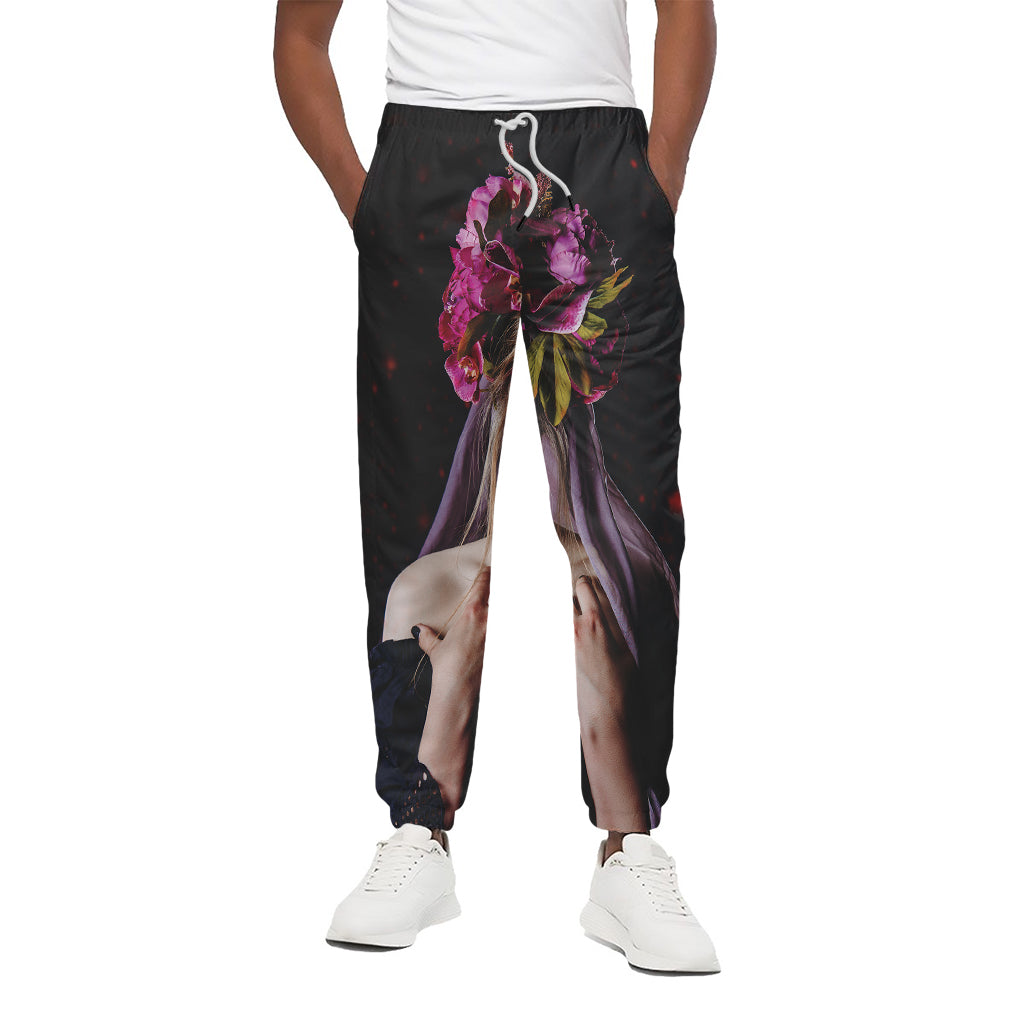 Calavera Girl Day of The Dead Print Cotton Pants