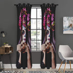 Calavera Girl Day of The Dead Print Curtain