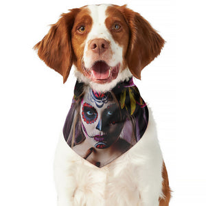 Calavera Girl Day of The Dead Print Dog Bandana