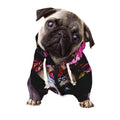 Calavera Girl Day of The Dead Print Dog Zip Up Hoodie