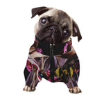Calavera Girl Day of The Dead Print Dog Zip Up Jacket