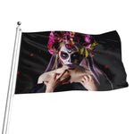 Calavera Girl Day of The Dead Print Flag