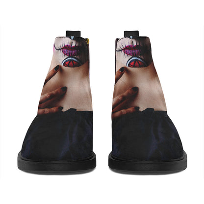 Calavera Girl Day of The Dead Print Flat Ankle Boots