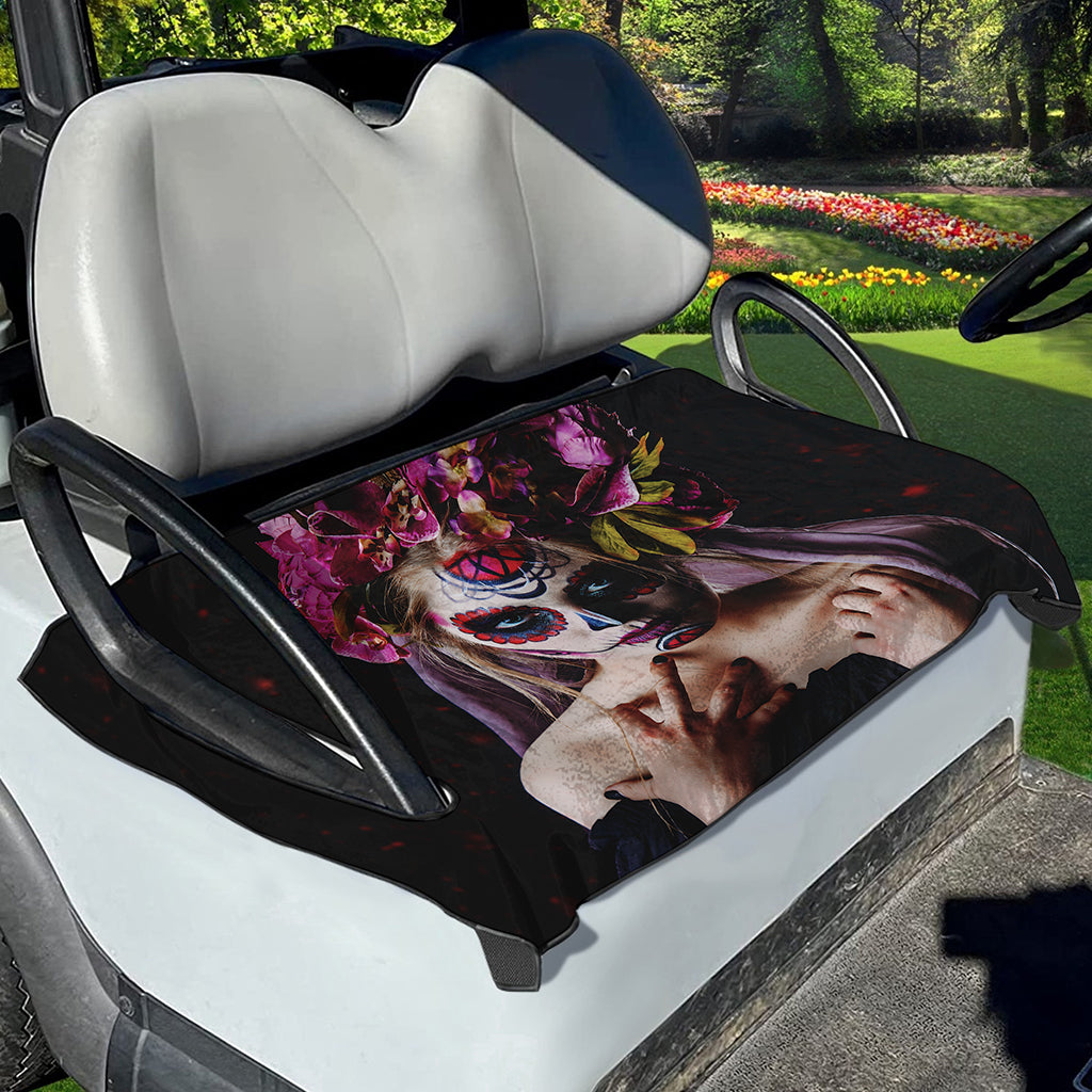 Calavera Girl Day of The Dead Print Golf Cart Seat Cover