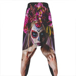 Calavera Girl Day of The Dead Print Hammer Pants