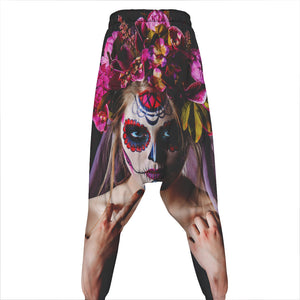 Calavera Girl Day of The Dead Print Hammer Pants