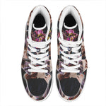 Calavera Girl Day of The Dead Print High Top Leather Sneakers