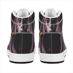 Calavera Girl Day of The Dead Print High Top Leather Sneakers