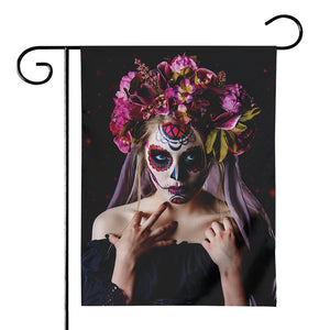 Calavera Girl Day of The Dead Print House Flag