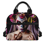 Calavera Girl Day of The Dead Print Insulated Lunch Bag