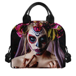 Calavera Girl Day of The Dead Print Insulated Lunch Bag