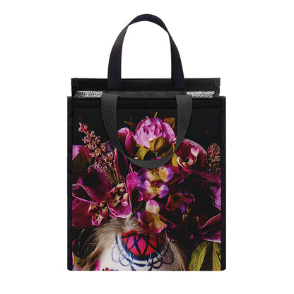 Calavera Girl Day of The Dead Print Insulated Lunch Tote
