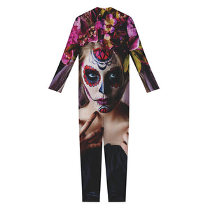 Calavera Girl Day of The Dead Print Jumpsuit