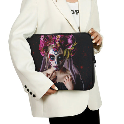 Calavera Girl Day of The Dead Print Laptop Sleeve