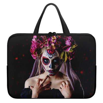 Calavera Girl Day of The Dead Print Laptop Sleeve With Handle