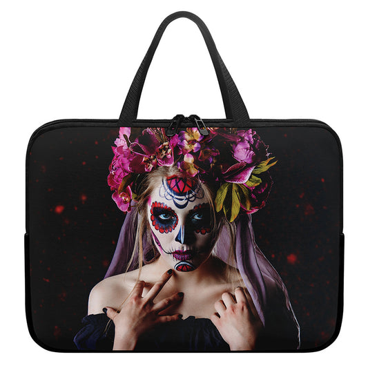 Calavera Girl Day of The Dead Print Laptop Sleeve With Handle