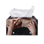 Calavera Girl Day of The Dead Print Leather Tissue Box Cover