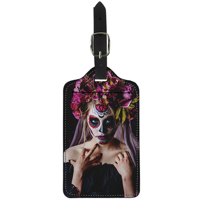 Calavera Girl Day of The Dead Print Luggage Tag