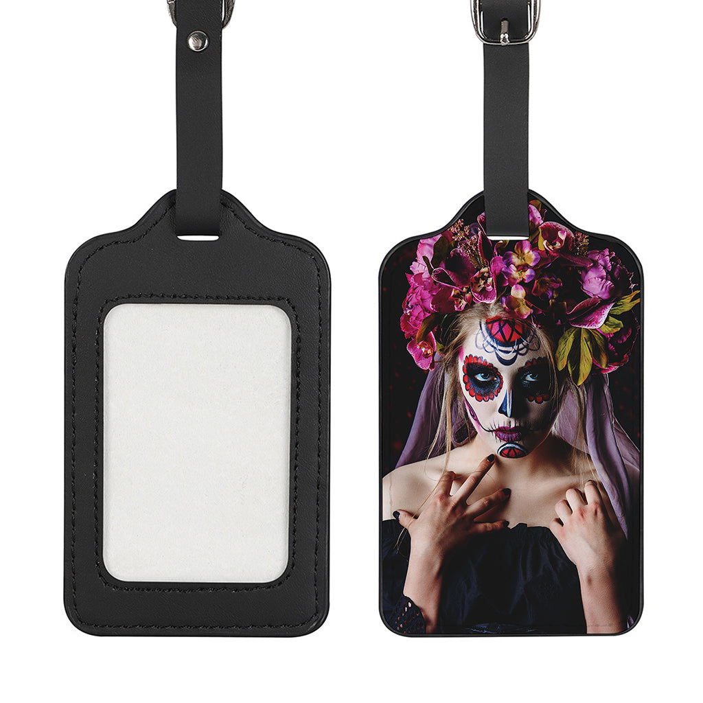 Calavera Girl Day of The Dead Print Luggage Tag