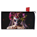 Calavera Girl Day of The Dead Print Mailbox Cover