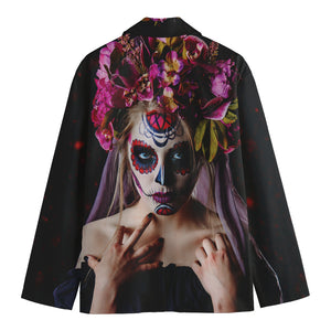 Calavera Girl Day of The Dead Print Men's Blazer