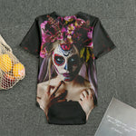 Calavera Girl Day of The Dead Print Men's Bodysuit