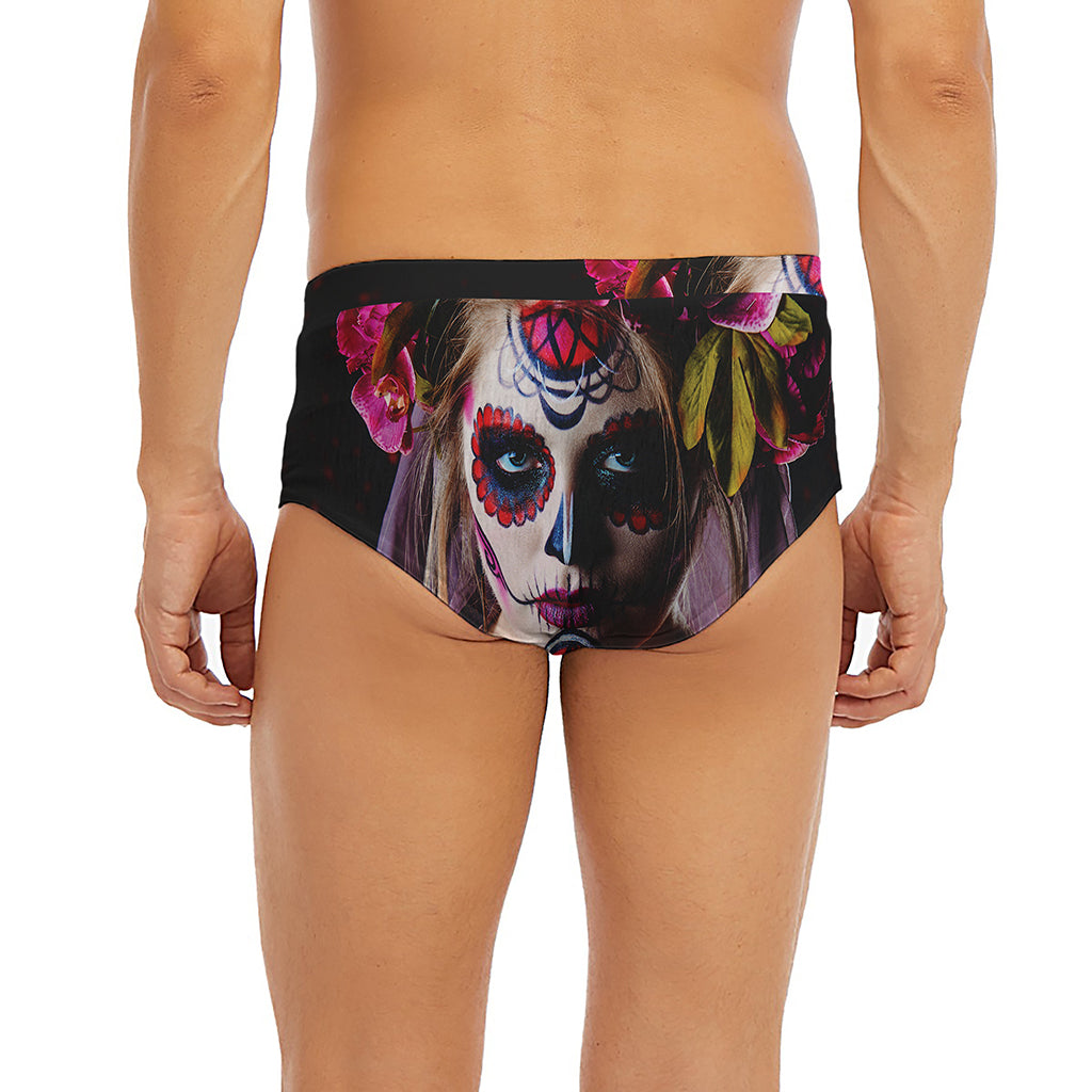 Calavera Girl Day of The Dead Print Men's Briefs