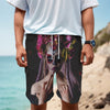 Calavera Girl Day of The Dead Print Men's Cargo Shorts