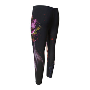 Calavera Girl Day of The Dead Print Men's Compression Pants