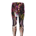 Calavera Girl Day of The Dead Print Men's leggings